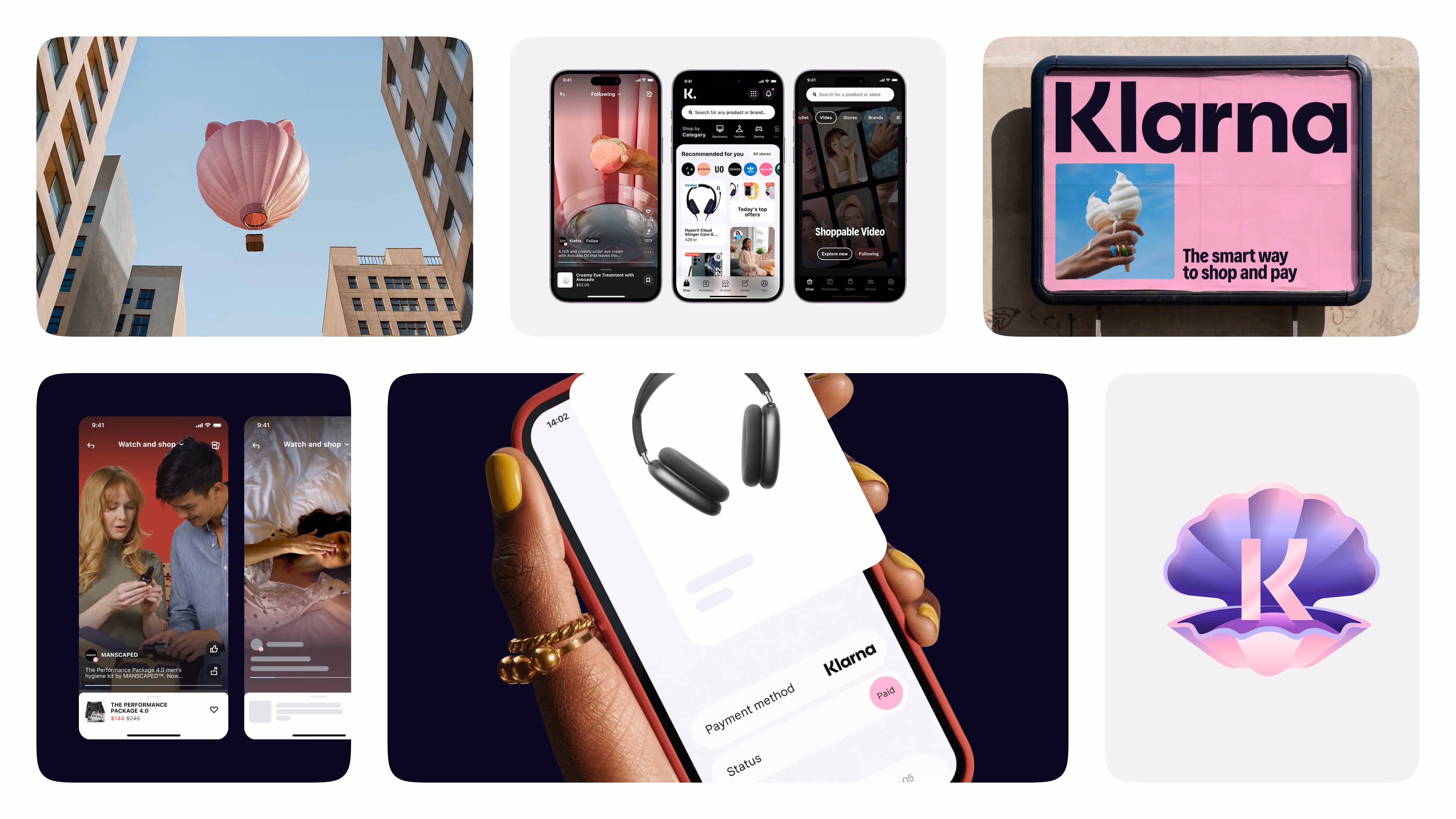 Klarna shoppable video — checkout flow